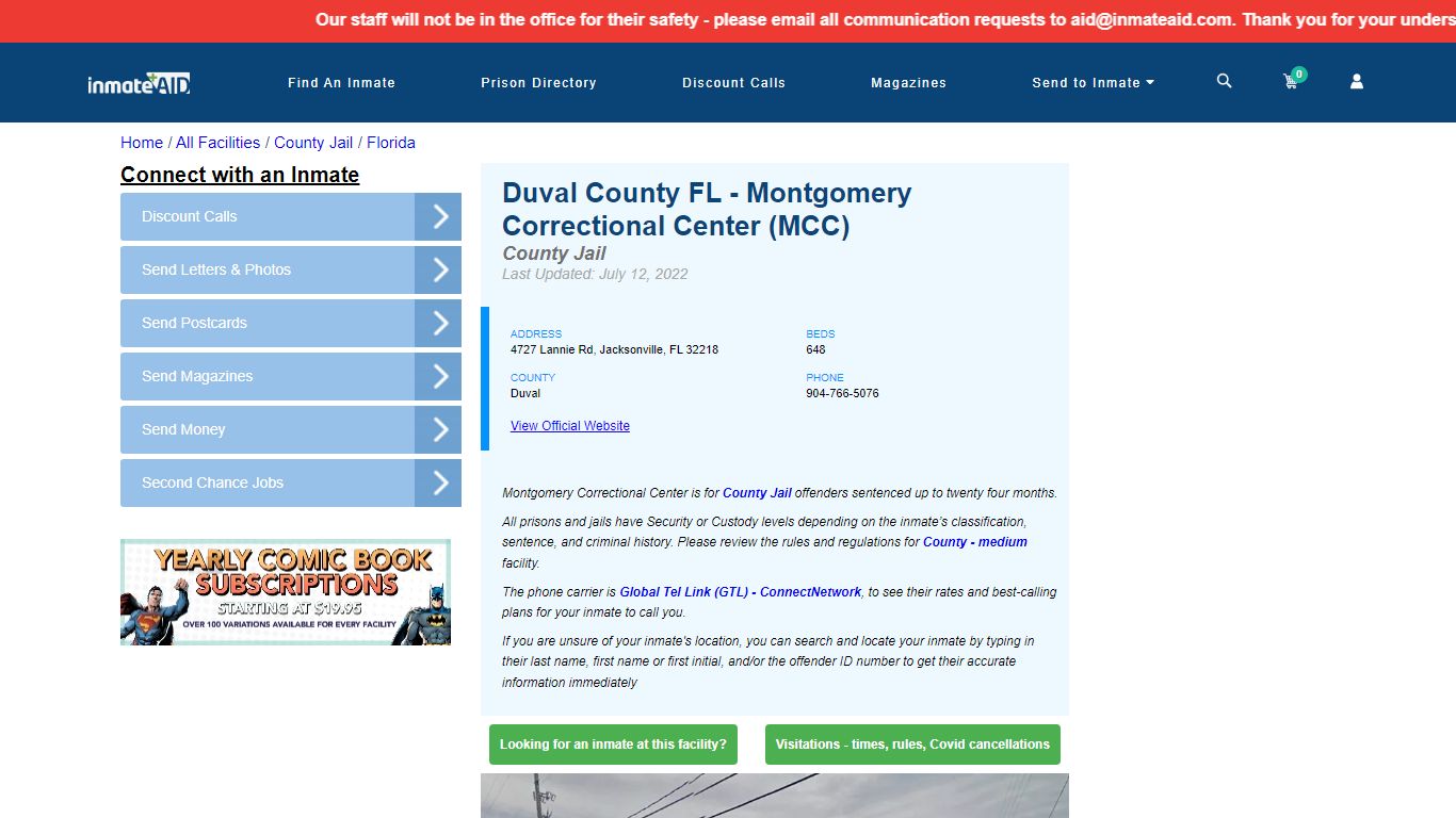 Duval County FL - Montgomery Correctional Center (MCC ...