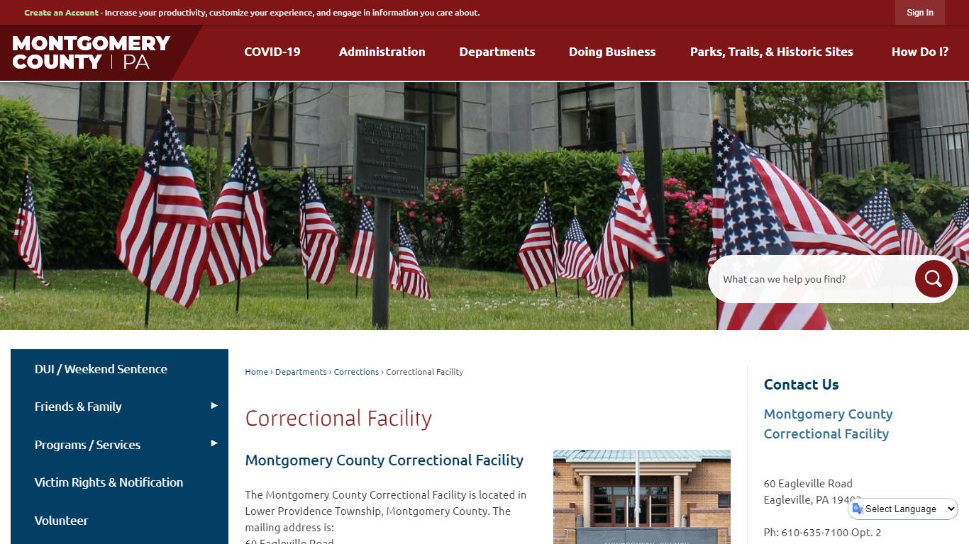 Correctional Facility | Montgomery County, PA - Official ...